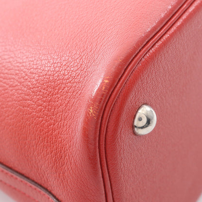 ボリード31 ルージュガランス 2WAY ハンドバッグ シェーブル レッド シルバー金具 □I刻印 エルメス バッグ HERMES
