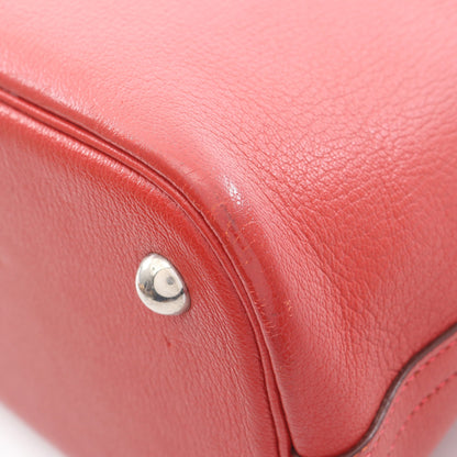 ボリード31 ルージュガランス 2WAY ハンドバッグ シェーブル レッド シルバー金具 □I刻印 エルメス バッグ HERMES