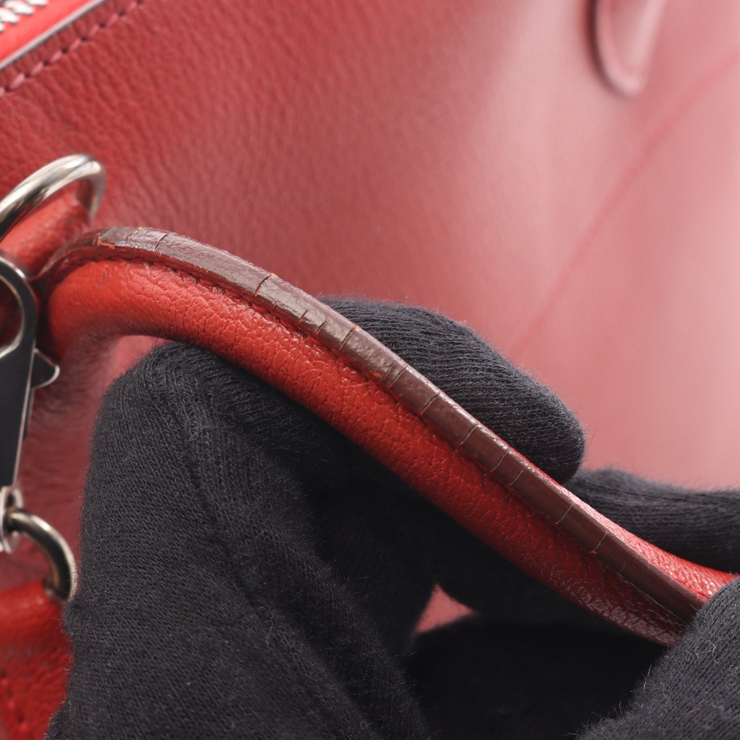 ボリード31 ルージュガランス 2WAY ハンドバッグ シェーブル レッド シルバー金具 □I刻印 エルメス バッグ HERMES