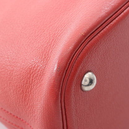 ボリード31 ルージュガランス 2WAY ハンドバッグ シェーブル レッド シルバー金具 □I刻印 エルメス バッグ HERMES
