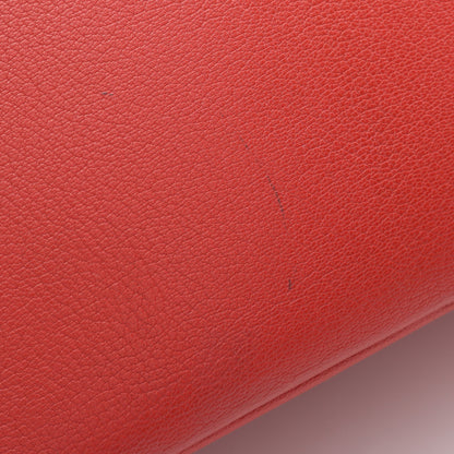 ボリード31 ルージュガランス 2WAY ハンドバッグ シェーブル レッド シルバー金具 □I刻印 エルメス バッグ HERMES