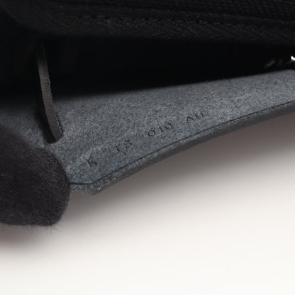 エールバッグジップ ミニ ショルダーバッグ ヴァッシュハンター トワルミリタリー ブラック シルバー金具 K刻印 エルメス バッグ HERMES