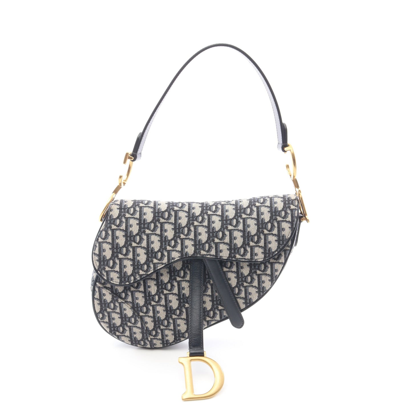 SADDLE サドル オブリーク ハンドバッグ キャンバス レザー ベージュ ネイビー クリスチャンディオール バッグ Christian Dior