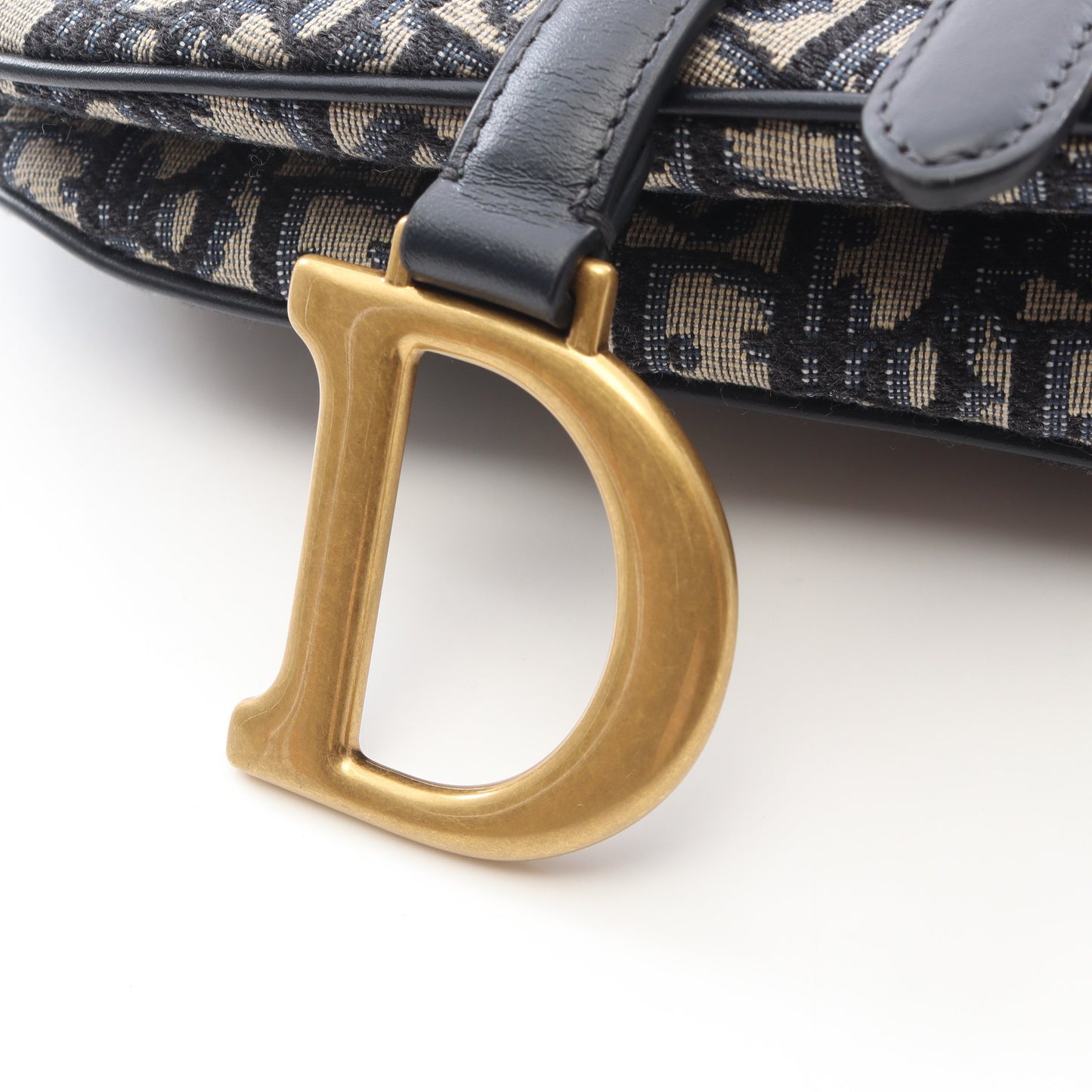 SADDLE サドル オブリーク ハンドバッグ キャンバス レザー ベージュ ネイビー クリスチャンディオール バッグ Christian Dior