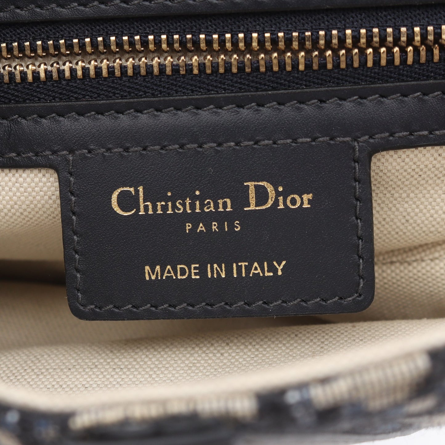 SADDLE サドル オブリーク ハンドバッグ キャンバス レザー ベージュ ネイビー クリスチャンディオール バッグ Christian Dior