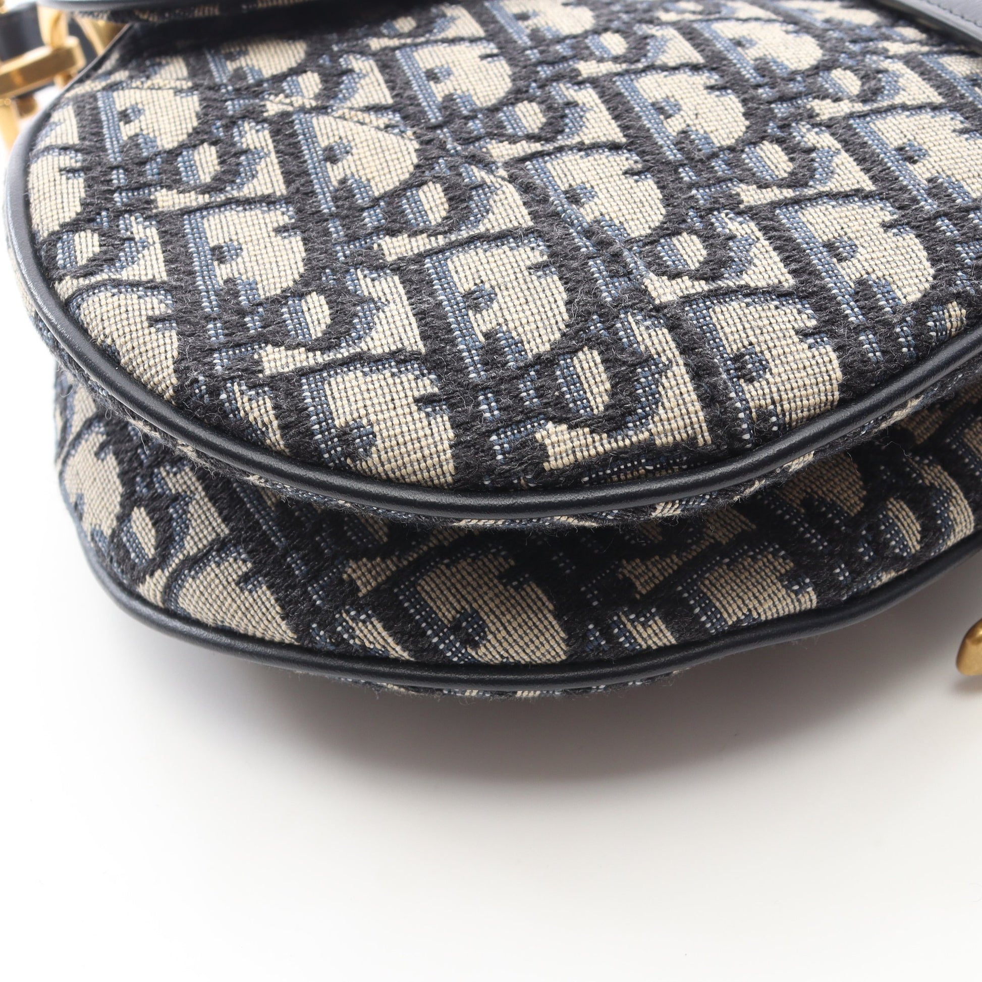 SADDLE サドル オブリーク ハンドバッグ キャンバス レザー ベージュ ネイビー クリスチャンディオール バッグ Christian Dior