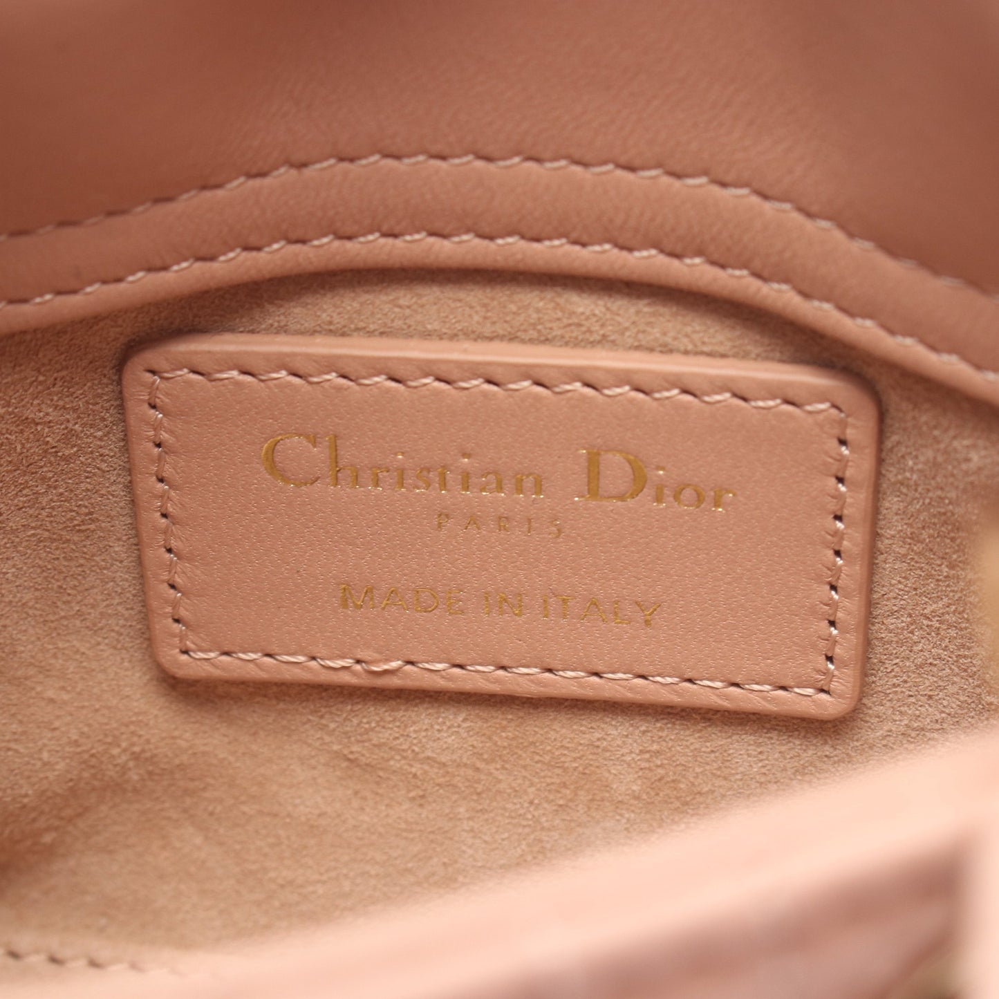 レディディオール マイクロバッグ カナージュ 2WAY ハンドバッグ レザー ピンクベージュ クリスチャンディオール バッグ Christian Dior