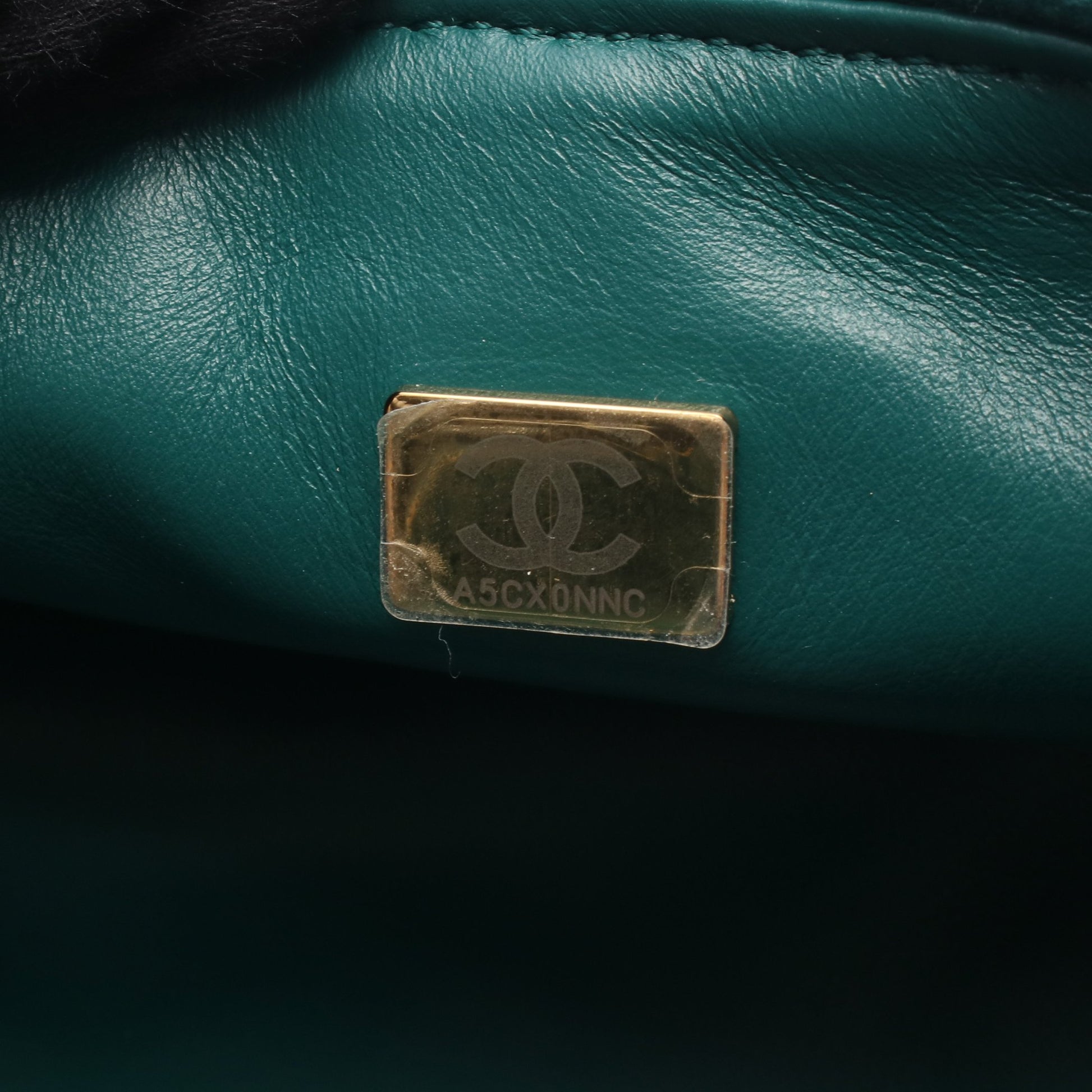 マトラッセ バニティ 2WAY チェーンショルダーバッグ ファー レザー グリーン ゴールド金具 シャネル バッグ CHANEL