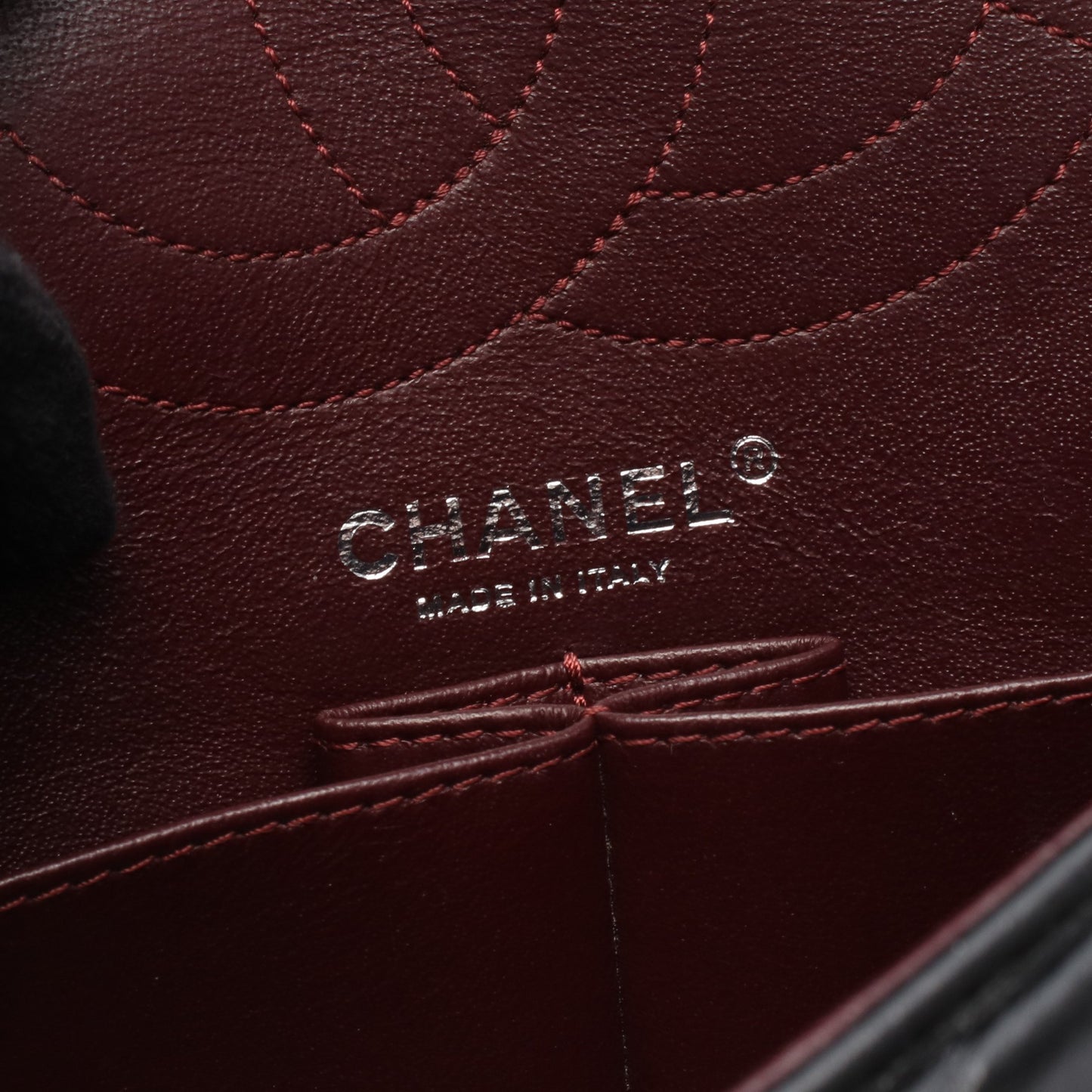 2.55 マトラッセ マドモアゼルチェーン Wチェーンショルダーバッグ レザー ブラック シルバー金具 シャネル バッグ CHANEL