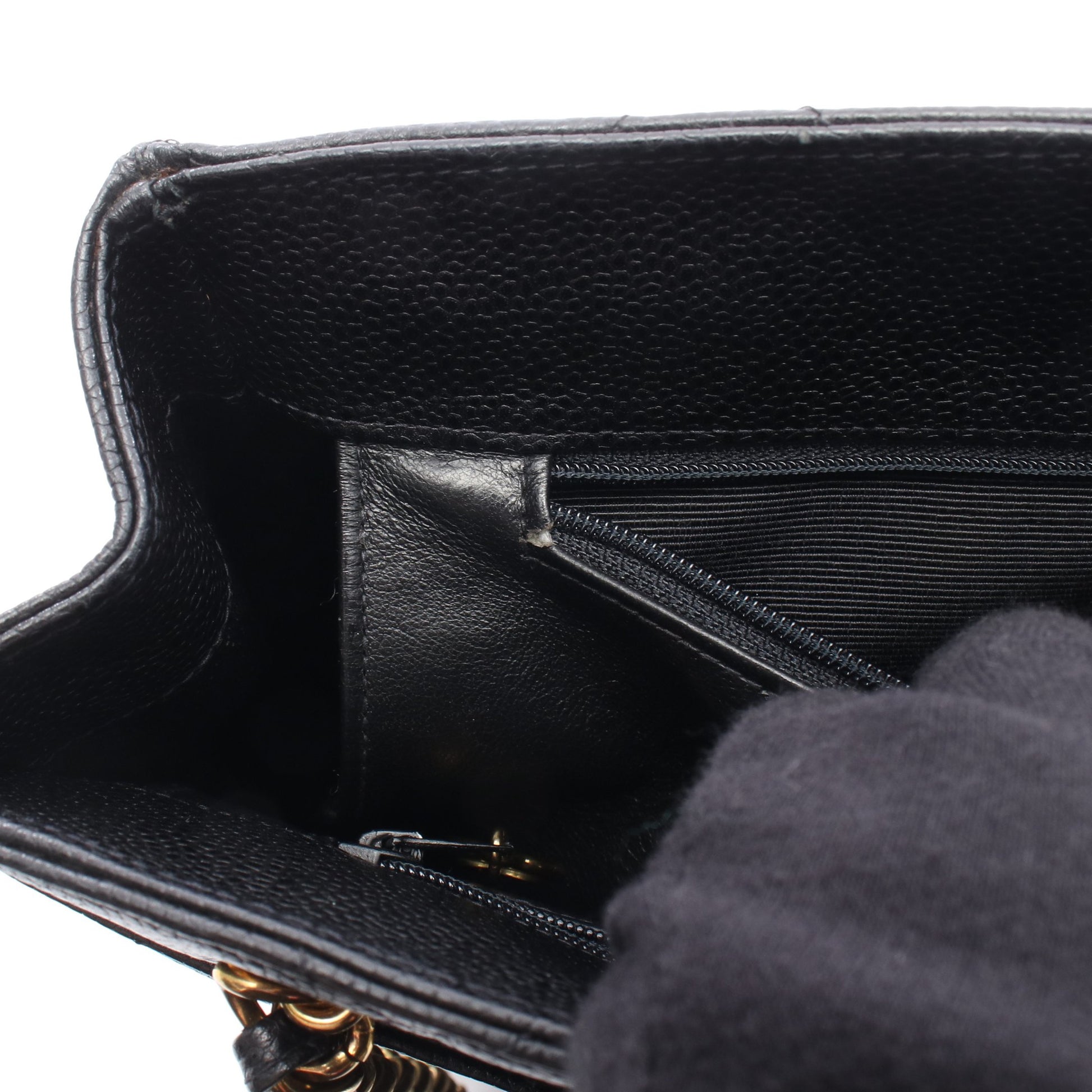 マトラッセ チェーンショルダーバッグ チェーントートバッグ キャビアスキン ブラック ゴールド金具 シャネル バッグ CHANEL