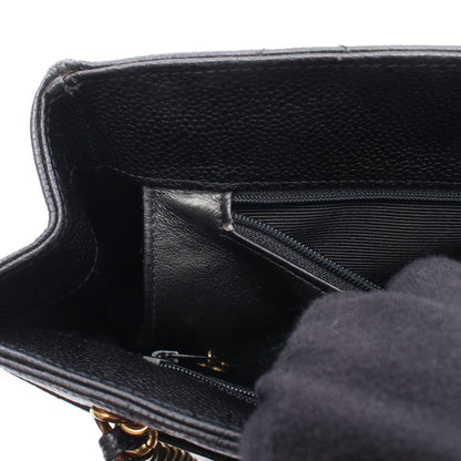 マトラッセ チェーンショルダーバッグ チェーントートバッグ キャビアスキン ブラック ゴールド金具 シャネル バッグ CHANEL