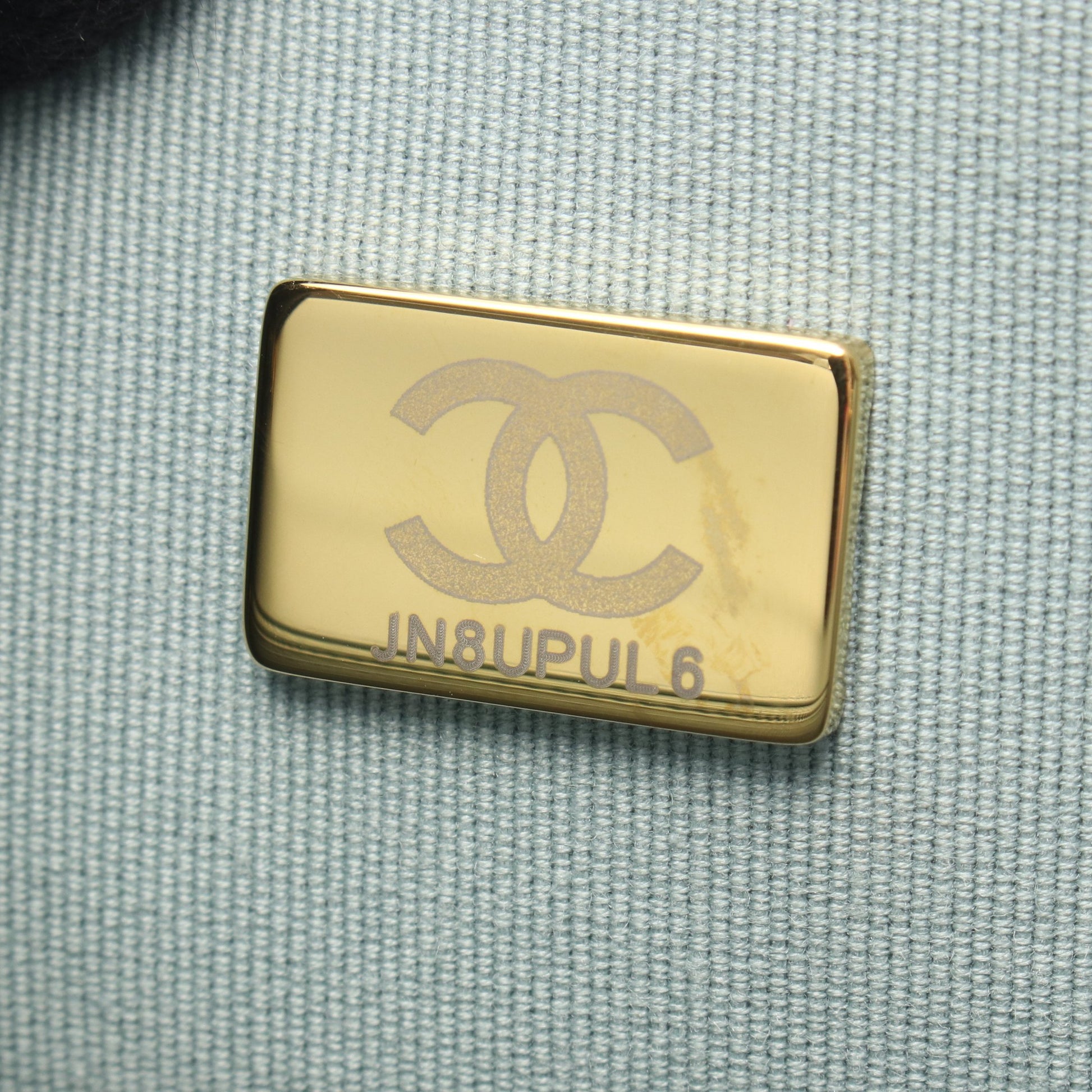 ミニマトラッセ チェーンショルダーバッグ レザー ブルーグレー ゴールド金具 シャネル バッグ CHANEL