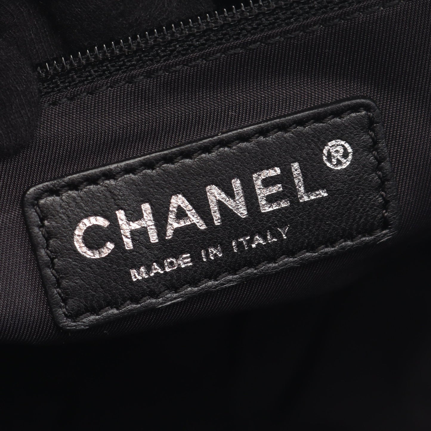 パリビアリッツ ボストンバッグ コーティングキャンバス ブラック シルバー金具 シャネル バッグ CHANEL