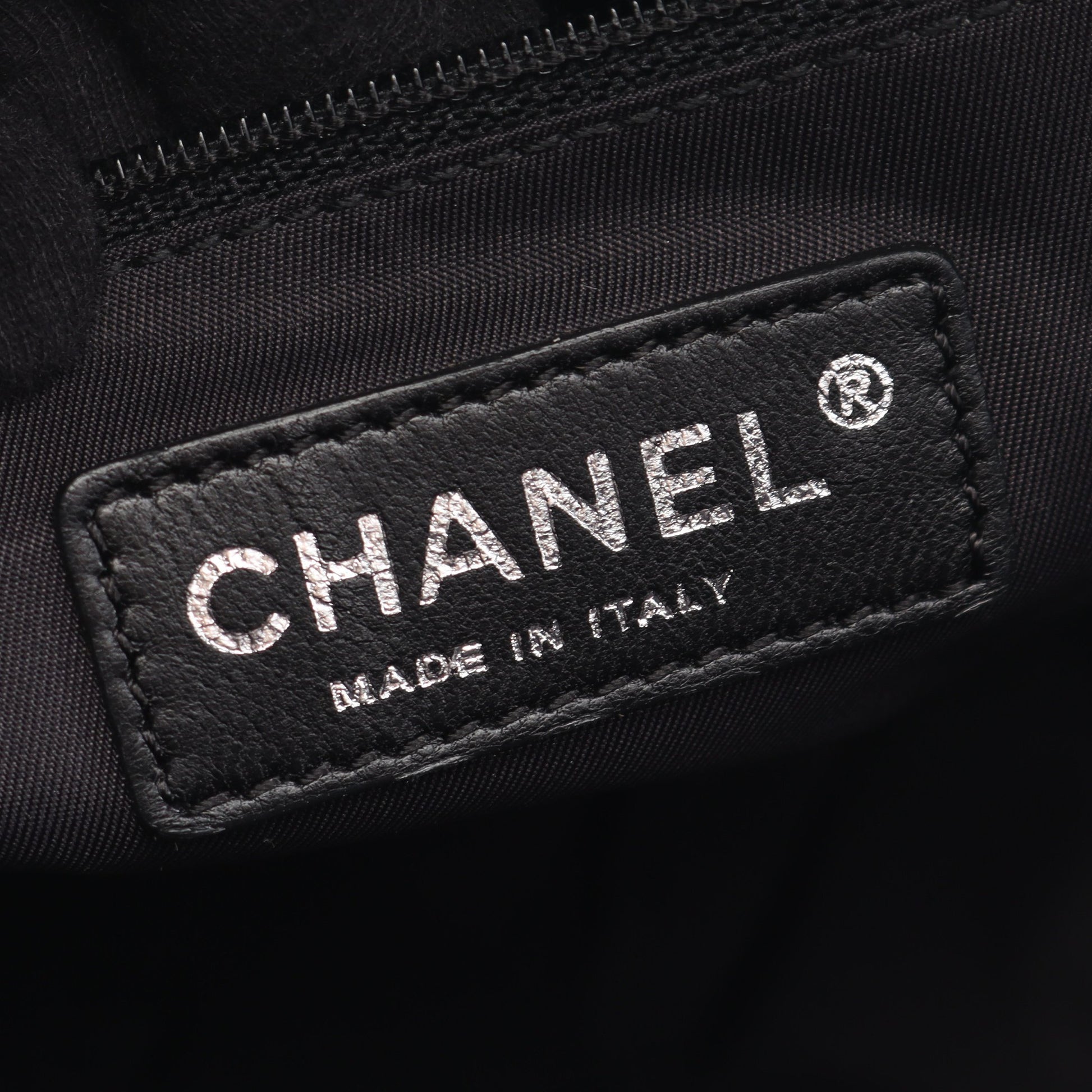 パリビアリッツ ボストンバッグ コーティングキャンバス ブラック シルバー金具 シャネル バッグ CHANEL