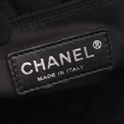 パリビアリッツ ボストンバッグ コーティングキャンバス ブラック シルバー金具 シャネル バッグ CHANEL