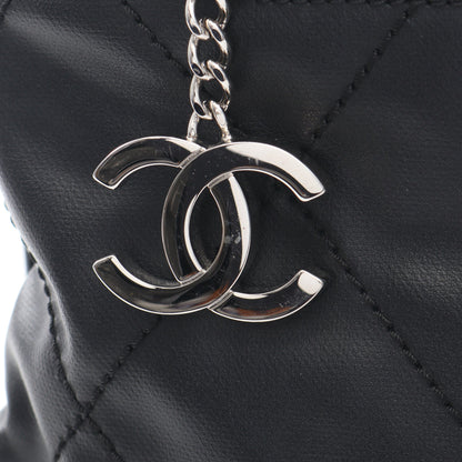 パリビアリッツ ボストンバッグ コーティングキャンバス ブラック シルバー金具 シャネル バッグ CHANEL