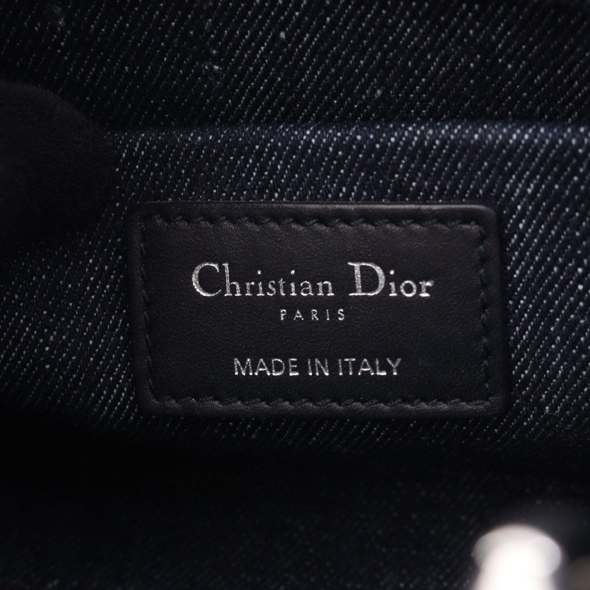 Lady D-Joy ミディアム 3WAY ハンドバッグ デニム インディゴブルー クリスチャンディオール バッグ Christian Dior