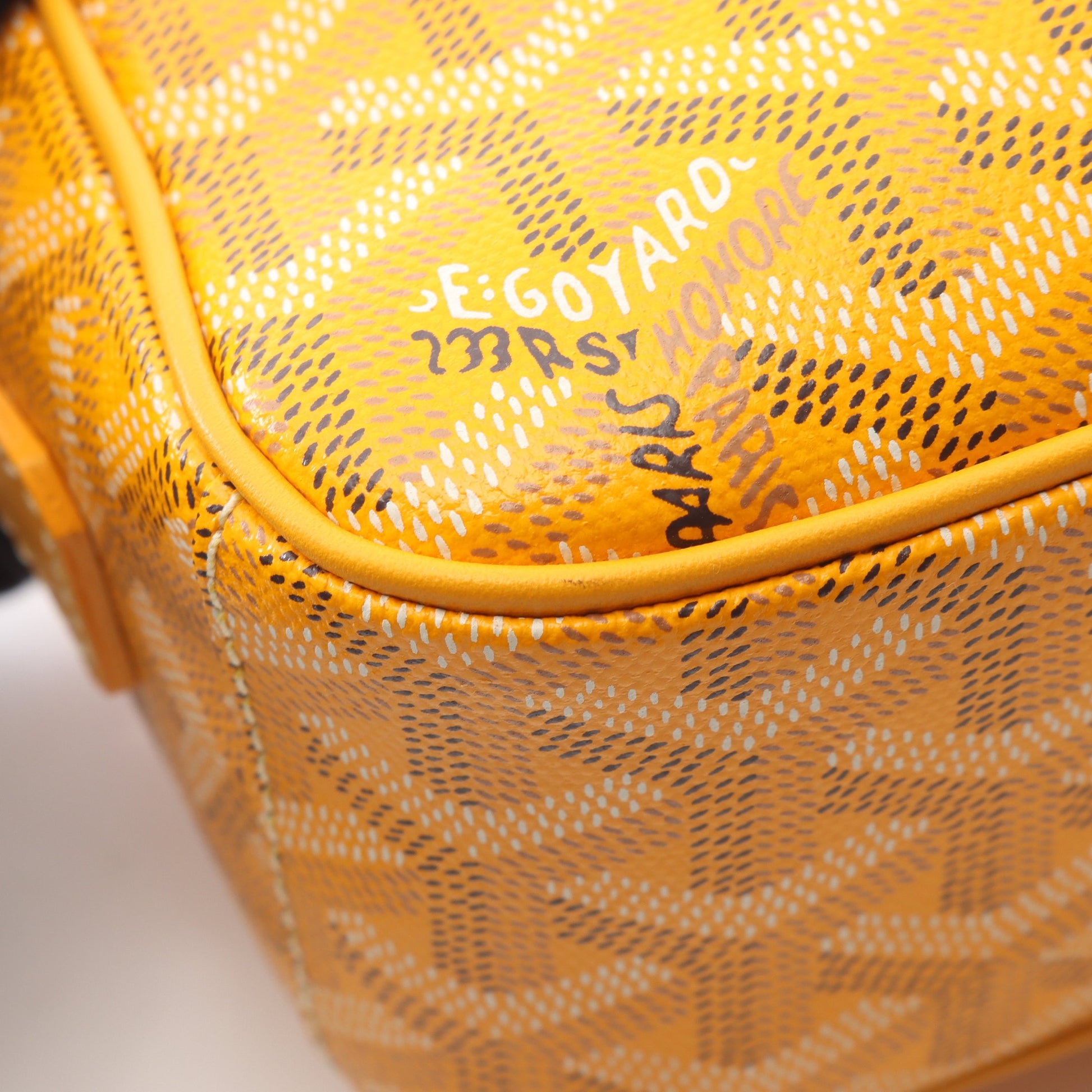 カップヴェールPM ショルダーバッグ コーティングキャンバス レザー イエロー マルチカラー ゴヤール バッグ GOYARD