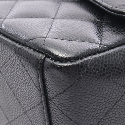 デカマトラッセ34 Wチェーンショルダーバッグ キャビアスキン ブラック シルバー金具 シャネル バッグ CHANEL