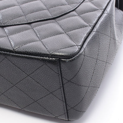 デカマトラッセ34 Wチェーンショルダーバッグ キャビアスキン ブラック シルバー金具 シャネル バッグ CHANEL