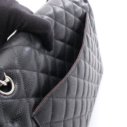 デカマトラッセ34 Wチェーンショルダーバッグ キャビアスキン ブラック シルバー金具 シャネル バッグ CHANEL