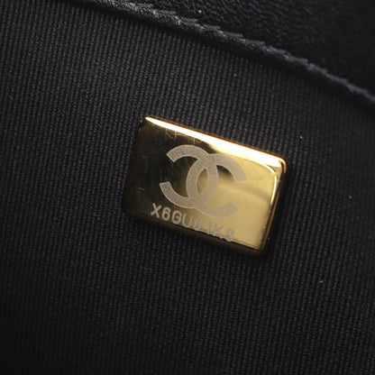 マトラッセ Wチェーンショルダーバッグ ラムスキン ブラック ゴールド金具 シャネル バッグ CHANEL