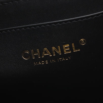 マトラッセ Wチェーンショルダーバッグ ラムスキン ブラック ゴールド金具 シャネル バッグ CHANEL