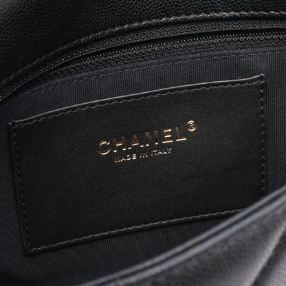 マトラッセ チェーンショルダーバッグ キャビアスキン ブラック ゴールド金具 シャネル バッグ CHANEL