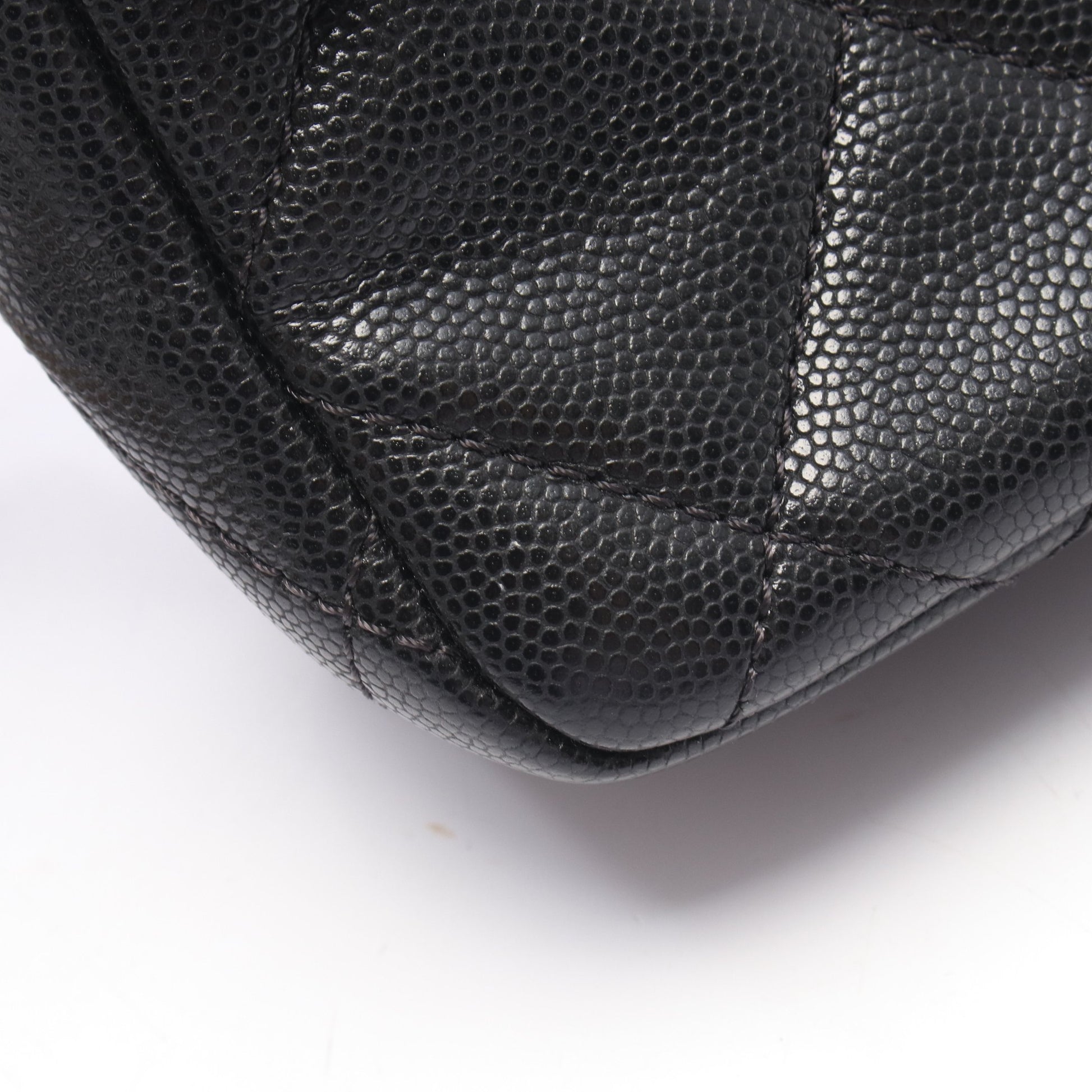 マトラッセ チェーンショルダーバッグ キャビアスキン ブラック ゴールド金具 シャネル バッグ CHANEL