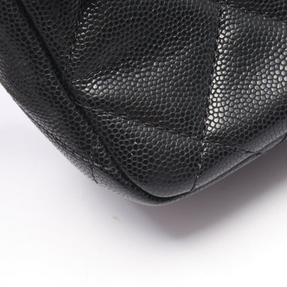 マトラッセ チェーンショルダーバッグ キャビアスキン ブラック ゴールド金具 シャネル バッグ CHANEL