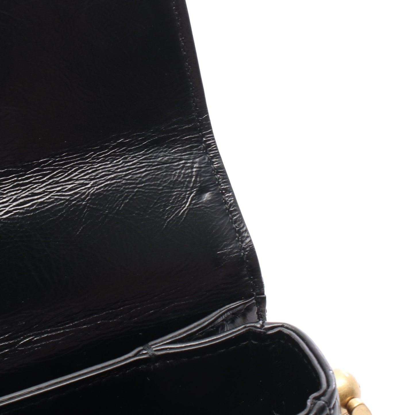 マトラッセ チェーンショルダーバッグ レザー ブラック ゴールド金具 シャネル バッグ CHANEL