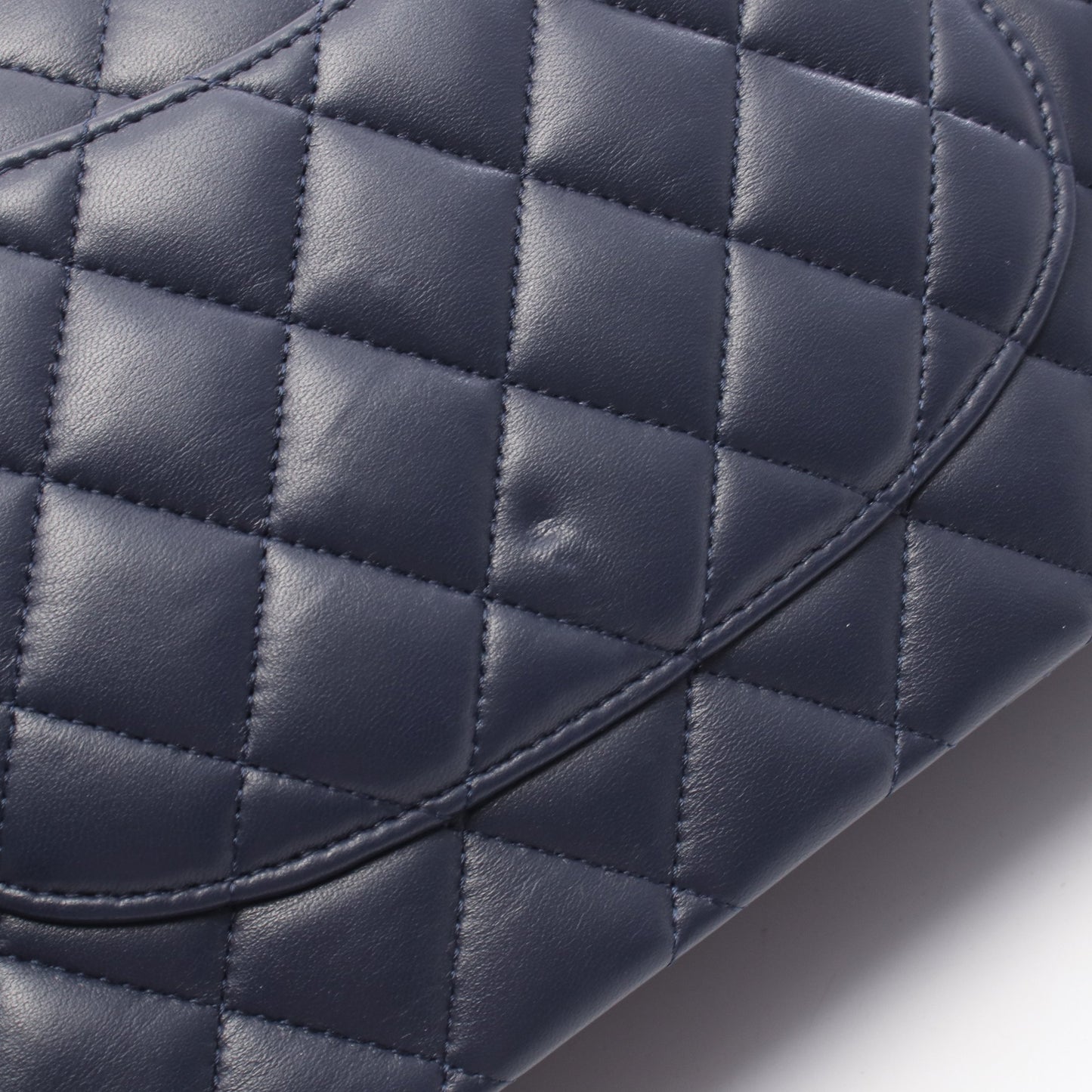 マトラッセ Wフラップ Wチェーンショルダーバッグ レザー ネイビー ゴールド金具 シャネル バッグ CHANEL
