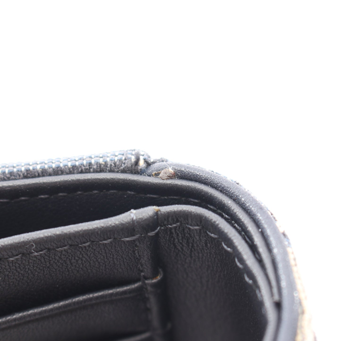 Saddle Lotus サドル ロータス ウォレット 三つ折り財布 キャンバス ライトベージュ ネイビー クリスチャンディオール 財布・小物 Christian Dior