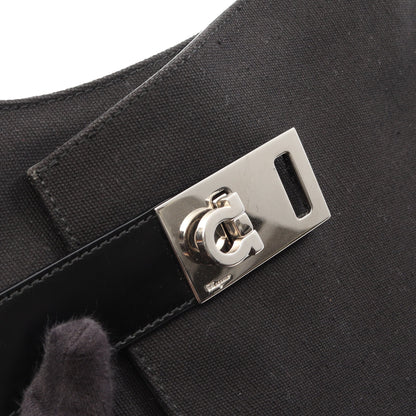 ガンチーニ ワンショルダーバッグ キャンバス レザー ブラック サルヴァトーレフェラガモ バッグ Salvatore Ferragamo