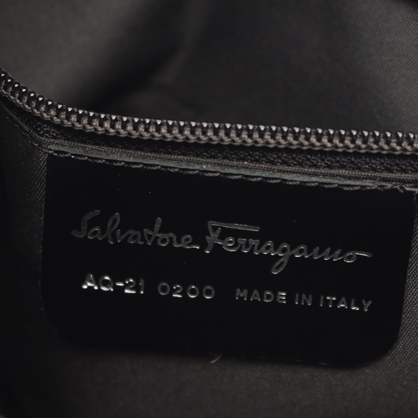 ガンチーニ ワンショルダーバッグ キャンバス レザー ブラック サルヴァトーレフェラガモ バッグ Salvatore Ferragamo