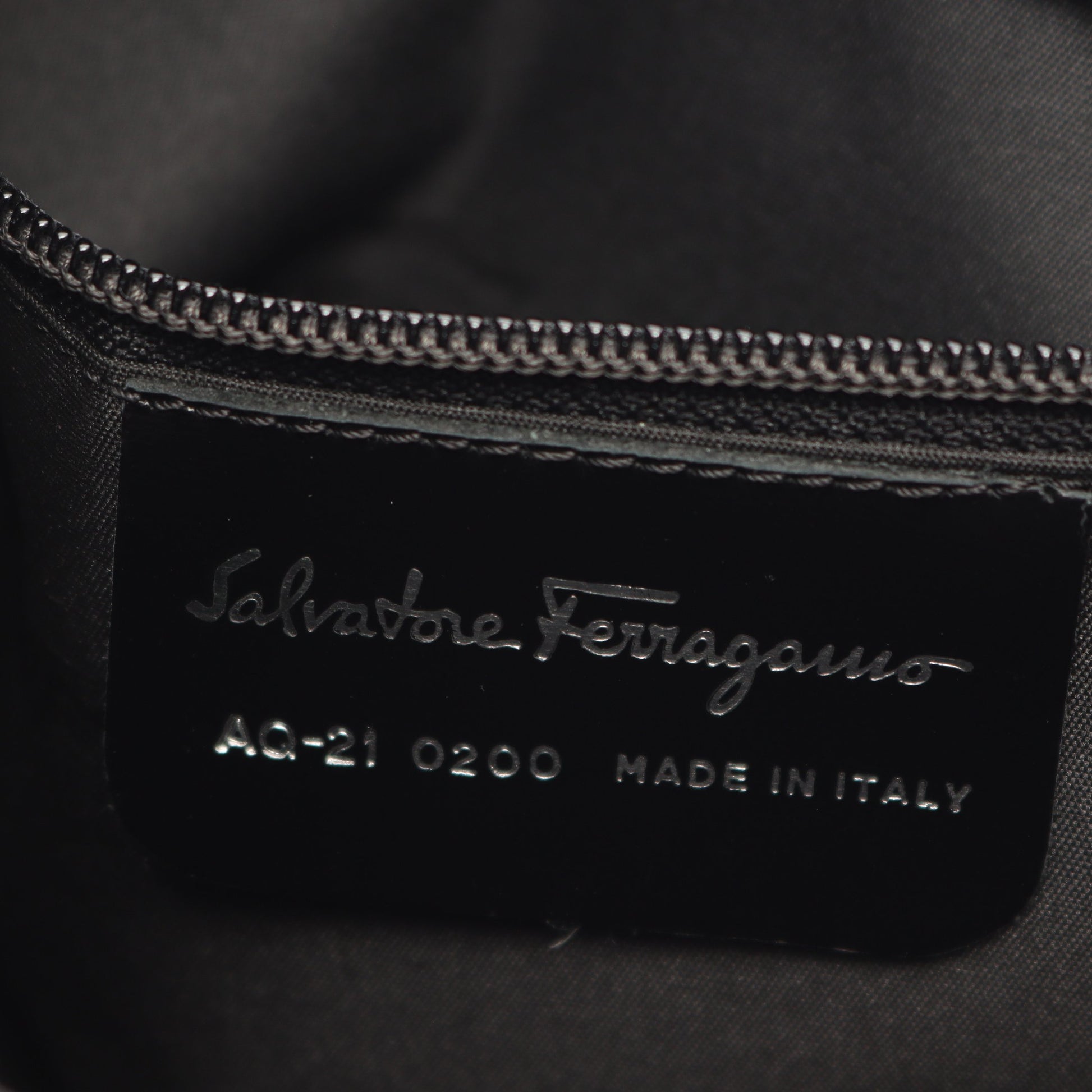 ガンチーニ ワンショルダーバッグ キャンバス レザー ブラック サルヴァトーレフェラガモ バッグ Salvatore Ferragamo
