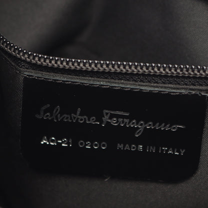 ガンチーニ ワンショルダーバッグ キャンバス レザー ブラック サルヴァトーレフェラガモ バッグ Salvatore Ferragamo