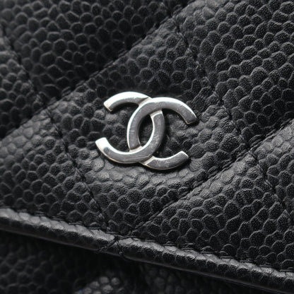 マトラッセ チェーンウォレット キャビアスキン ブラック シルバー金具 シャネル バッグ CHANEL