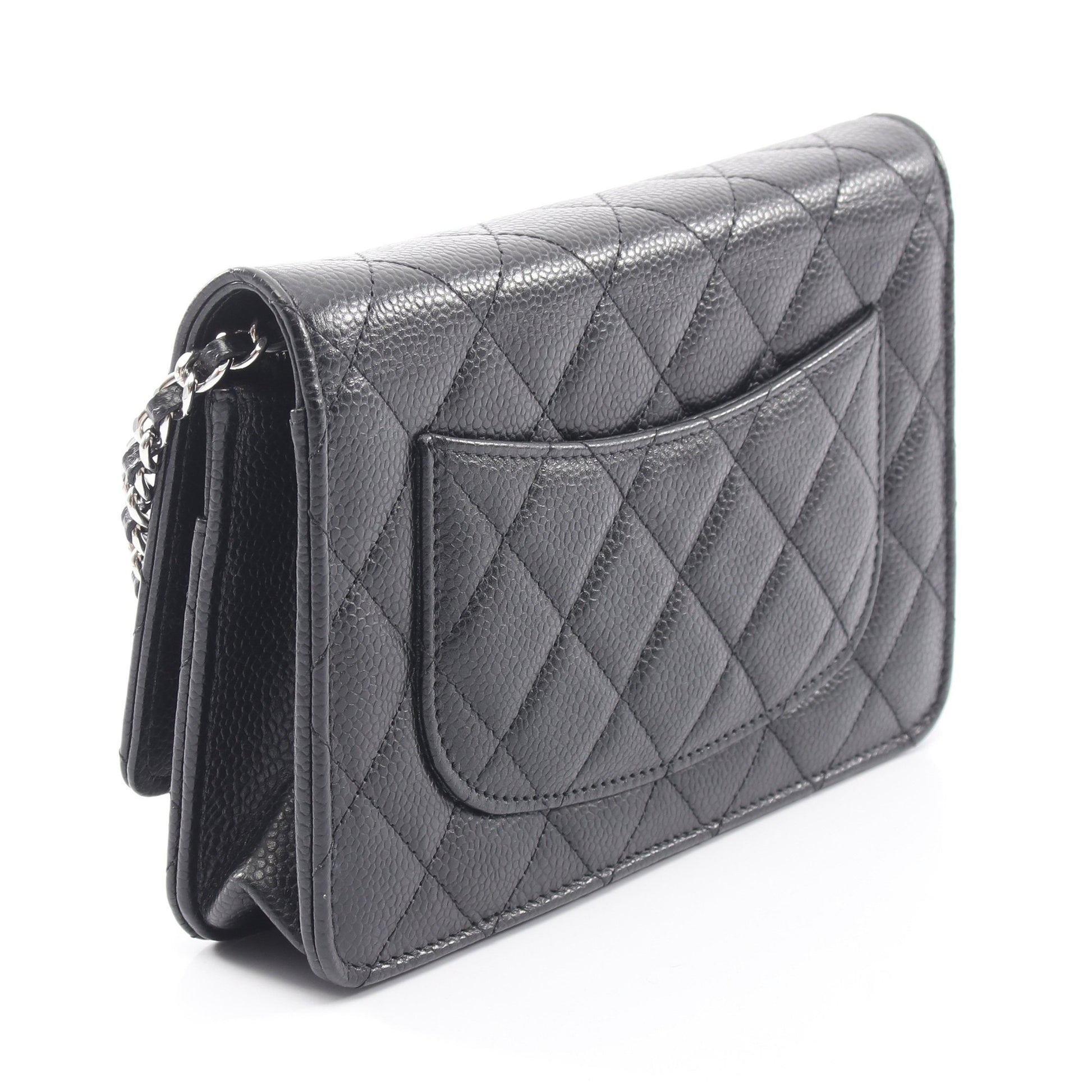 マトラッセ チェーンウォレット キャビアスキン ブラック シルバー金具 シャネル バッグ CHANEL