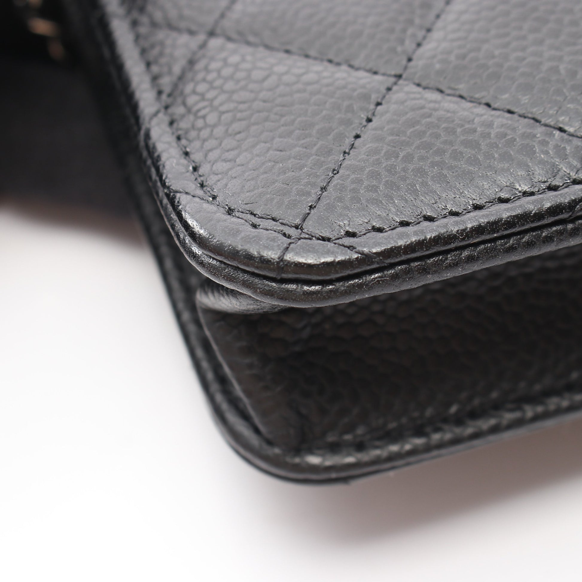 マトラッセ チェーンウォレット キャビアスキン ブラック シルバー金具 シャネル バッグ CHANEL