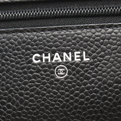 マトラッセ チェーンウォレット キャビアスキン ブラック シルバー金具 シャネル バッグ CHANEL