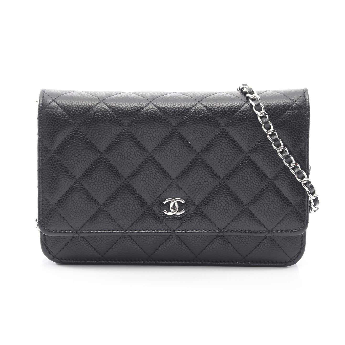 マトラッセ チェーンウォレット キャビアスキン ブラック シルバー金具 シャネル バッグ CHANEL