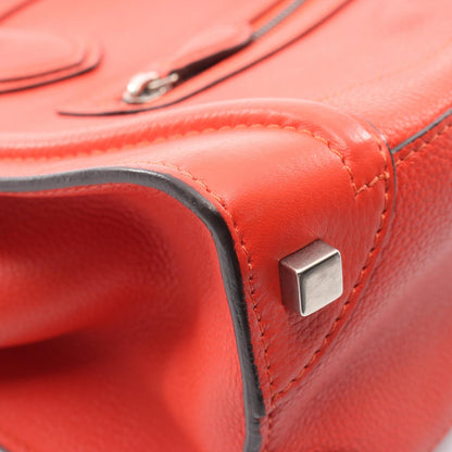 ラゲージ マイクロショッパー ハンドバッグ トートバッグ レザー オレンジレッド セリーヌ バッグ CELINE