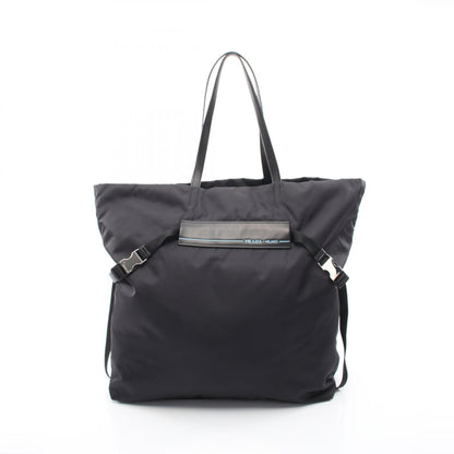 TESSUTO ショルダーバッグ トートバッグ ナイロン レザー ブラック プラダ バッグ PRADA