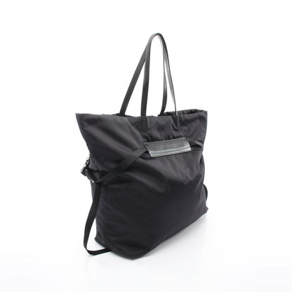 TESSUTO ショルダーバッグ トートバッグ ナイロン レザー ブラック プラダ バッグ PRADA
