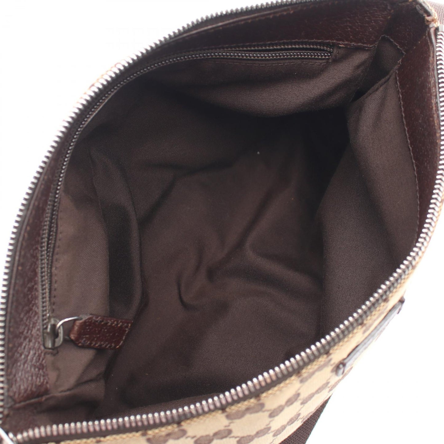 GGキャンバス ショルダーバッグ キャンバス レザー ベージュ ダークブラウン グッチ バッグ GUCCI