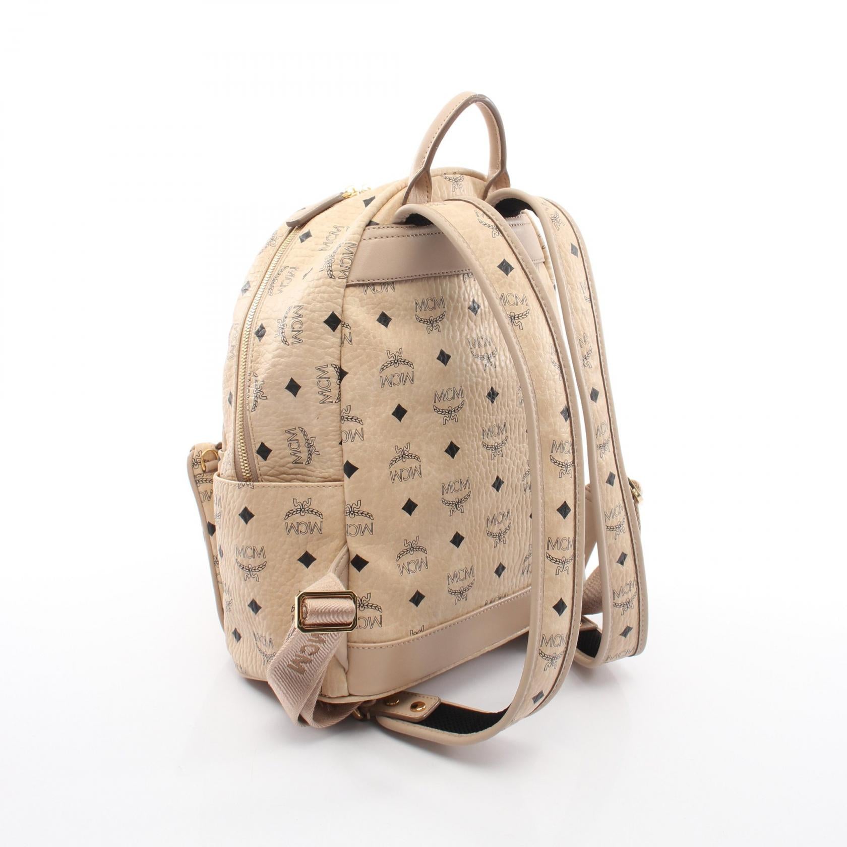 ヴィセトス バックパック リュックサック PVC レザー ライトベージュ エムシーエム バッグ MCM