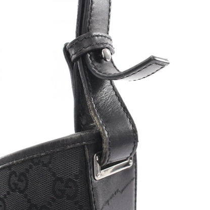 ジャッキー GGキャンバス ワンショルダーバッグ キャンバス レザー ブラック グッチ バッグ GUCCI