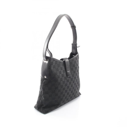 ジャッキー GGキャンバス ワンショルダーバッグ キャンバス レザー ブラック グッチ バッグ GUCCI