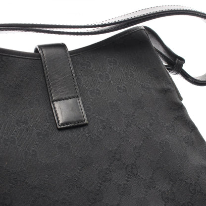 ジャッキー GGキャンバス ワンショルダーバッグ キャンバス レザー ブラック グッチ バッグ GUCCI